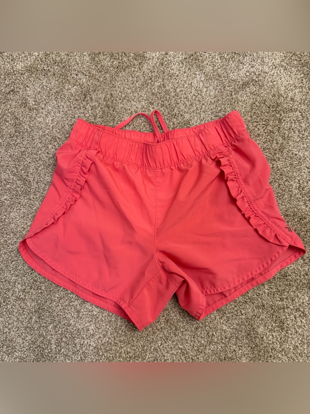 Old Navy Coral Pink Ruffle Trim Athletic Shorts